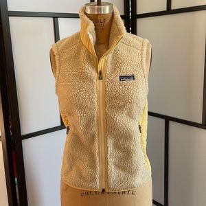Patagonia Fleece Vest with Yellow Accents Size XS